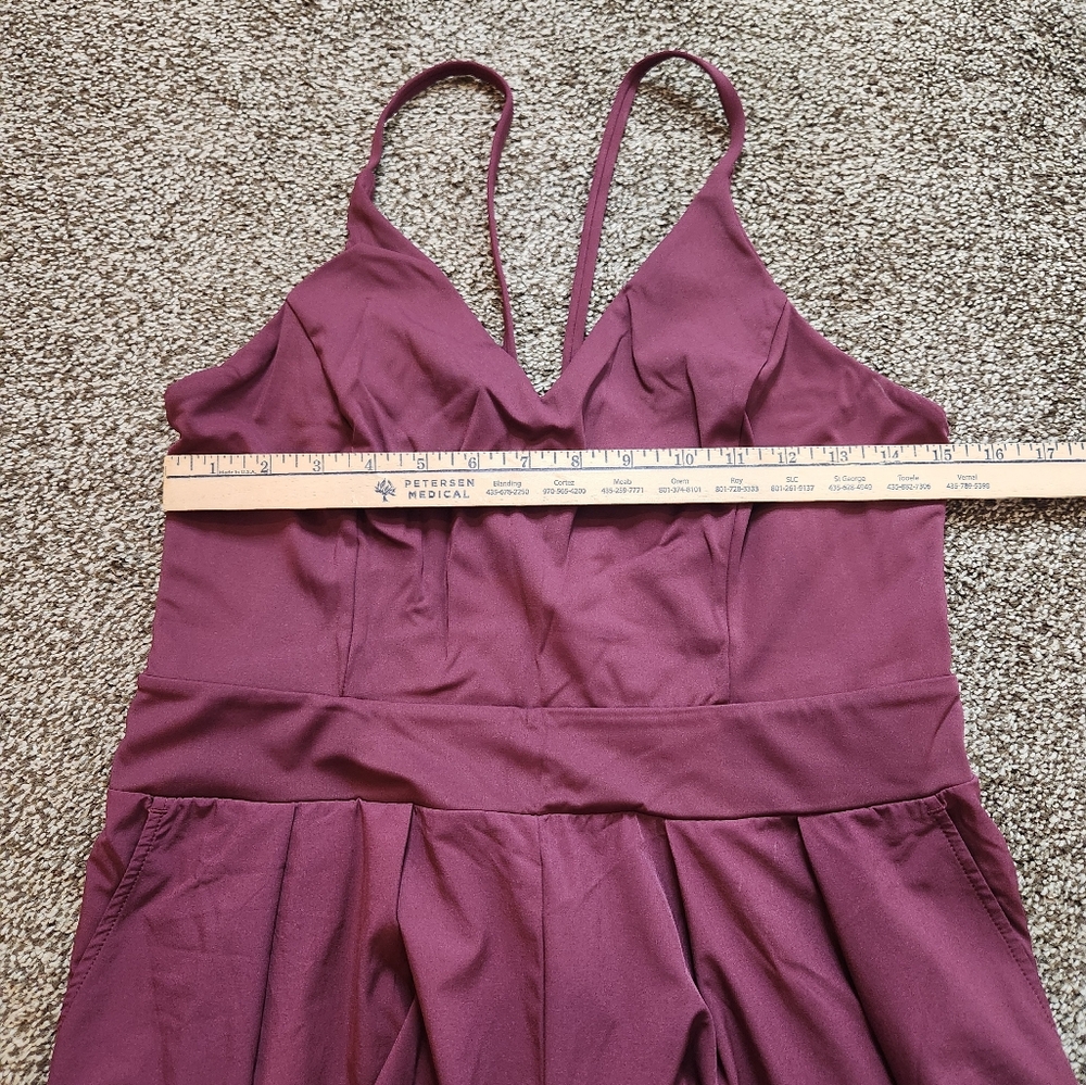 Halara Breezeful Backless Wide Leg Quick Dry Resort Slip Jumpsuit Size Large - Picture 6 of 9